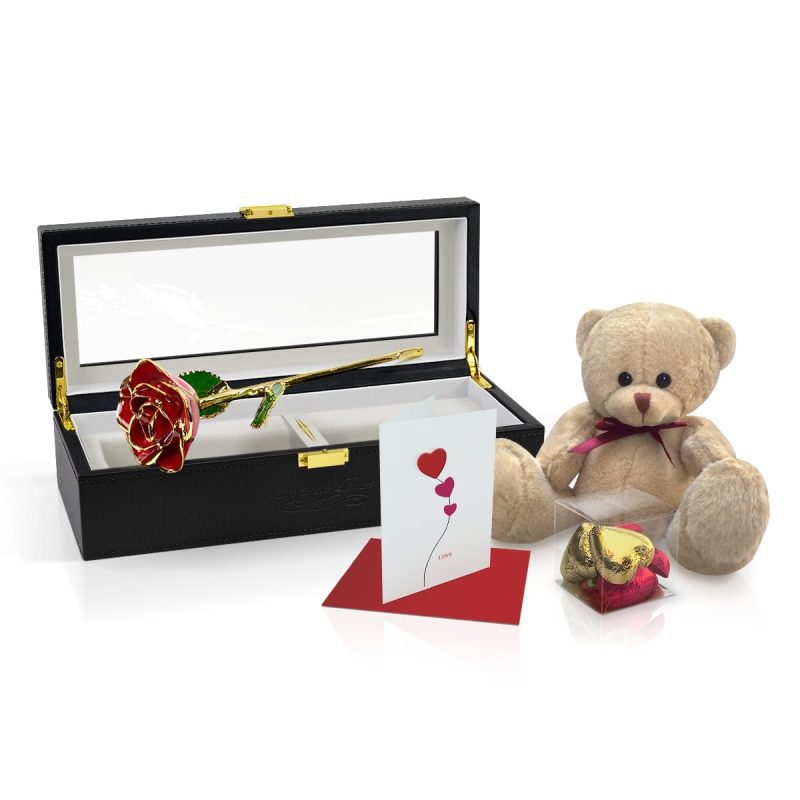 Red Two Tone Rose<br><sub> with Premium Gift Set</sub> - Image 3